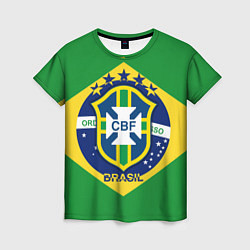 Футболка женская CBF Brazil, цвет: 3D-принт