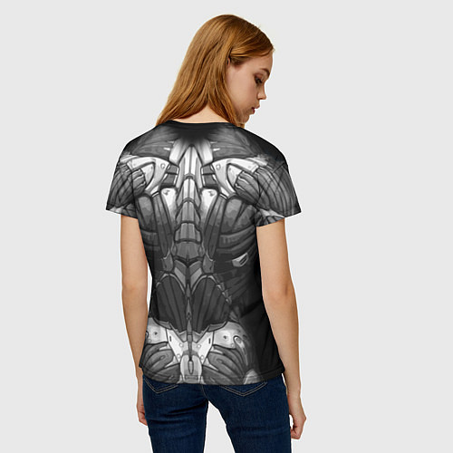 Женская футболка Экзоскелет / 3D-принт – фото 4