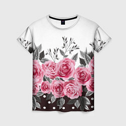 Футболка женская Roses Trend, цвет: 3D-принт