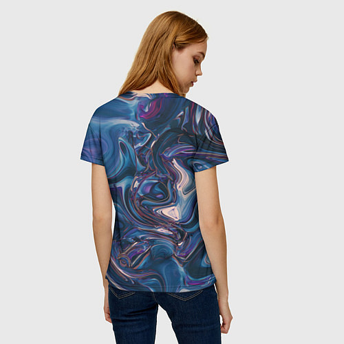 Женская футболка Абстрактная жидкость / 3D-принт – фото 4