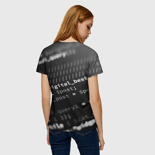 Женская футболка Grey Code / 3D-принт – фото 4