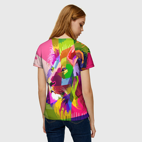 Женская футболка Geometry Lion / 3D-принт – фото 4