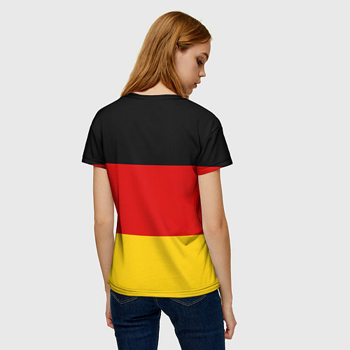Женская футболка Немецкий футбол / 3D-принт – фото 4