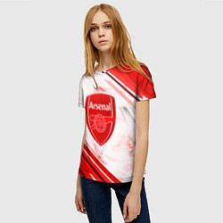 Футболка женская Arsenal, цвет: 3D-принт — фото 2