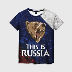 Женская футболка Russia: Roaring Bear