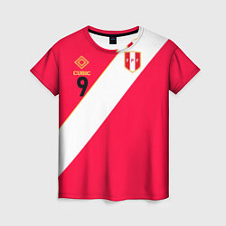 Женская футболка Форма сборной Перу #9