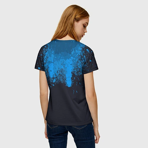 Женская футболка Android Blood: Blue / 3D-принт – фото 4