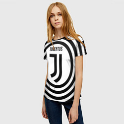 Футболка женская FC Juventus Round, цвет: 3D-принт — фото 2
