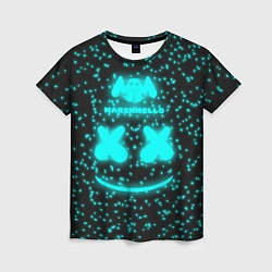 Женская футболка Marshmello: Blue Fireflies