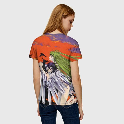 Женская футболка Code Geass Лелуша обнимает Ангел / 3D-принт – фото 4