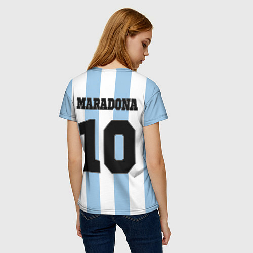 Женская футболка Марадона Аргентина ретро / 3D-принт – фото 4