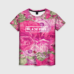 Женская футболка Black Pink: Abstract Flowers