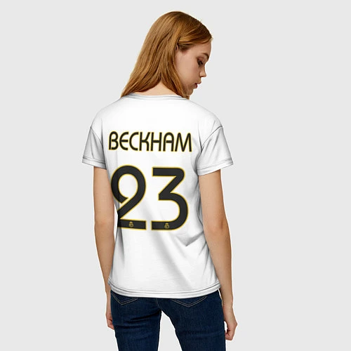 Женская футболка FC Real Madrid: Beckham Retro / 3D-принт – фото 4