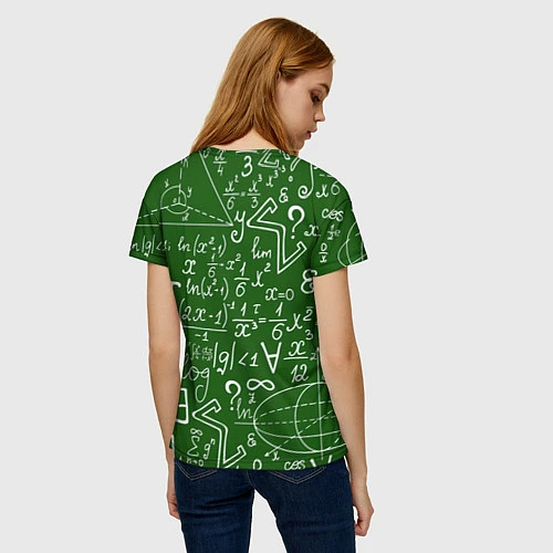 Женская футболка E=mc2: Green Style / 3D-принт – фото 4