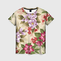 Женская футболка Цветочный мотив