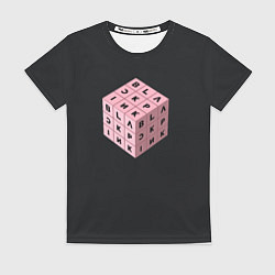 Футболка женская Black Pink Cube, цвет: 3D-принт
