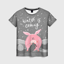 Женская футболка Pig: Winter is Coming