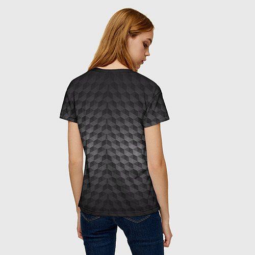 Женская футболка PUBG: Carbon Style / 3D-принт – фото 4