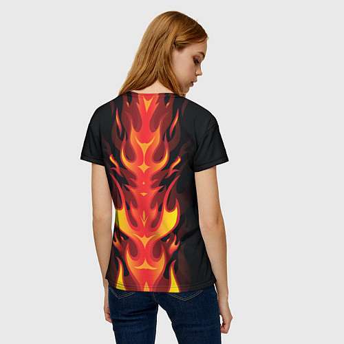 Женская футболка PUBG: Hell Flame / 3D-принт – фото 4