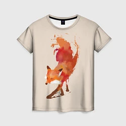 Футболка женская Paint Fox, цвет: 3D-принт
