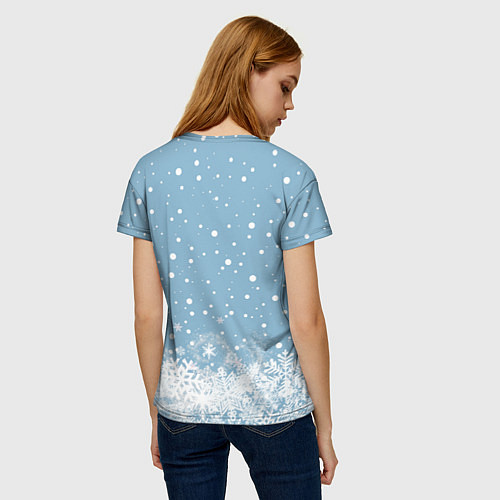 Женская футболка Свинка в розовом / 3D-принт – фото 4