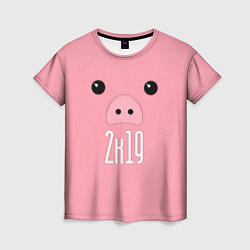 Женская футболка Piggy 2k19