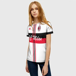 Футболка женская AC Milan: White Form, цвет: 3D-принт — фото 2