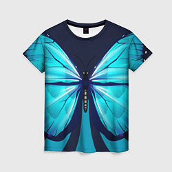 Женская футболка Голубая бабочка