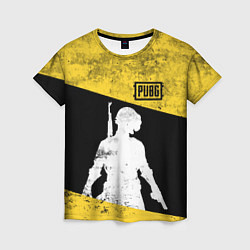 Женская футболка PUBG: Yellow Grunge