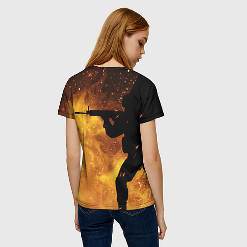Женская футболка CS:GO Dark Fire / 3D-принт – фото 4