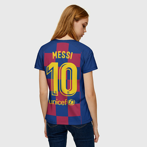 Женская футболка Messi home 19-20 season / 3D-принт – фото 4