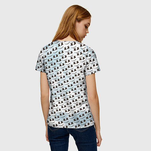 Женская футболка Marshmello DAB / 3D-принт – фото 4