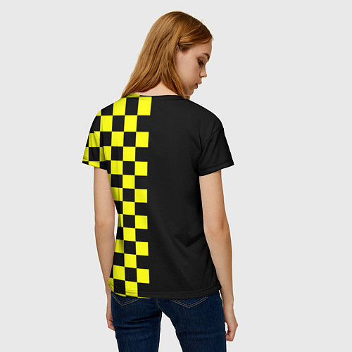 Женская футболка Testing ASAP Rocky: Yellow Grid / 3D-принт – фото 4