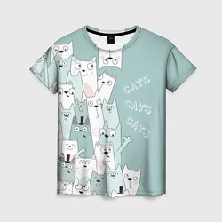 Женская футболка Cats World