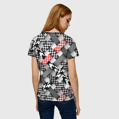 Женская футболка Сетка плетёнка / 3D-принт – фото 4