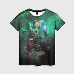 Женская футболка Billie Eilish: Green Space