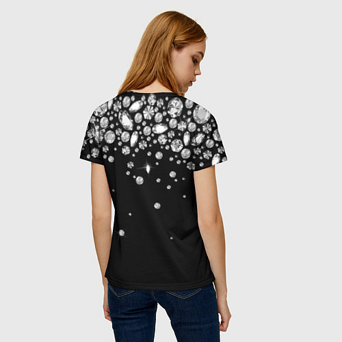 Женская футболка Бриллиантовый дождь / 3D-принт – фото 4