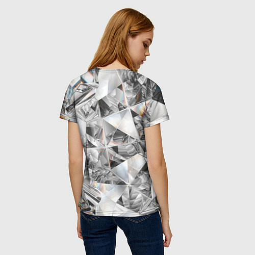 Женская футболка Бриллиантовый блеск / 3D-принт – фото 4