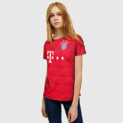 Футболка женская FC Bayern: Lewandowski Home 19-20, цвет: 3D-принт — фото 2