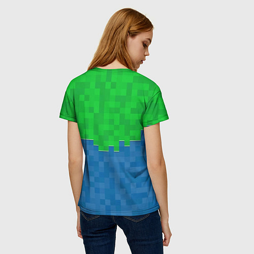 Женская футболка MINECRAFT EARTH / 3D-принт – фото 4