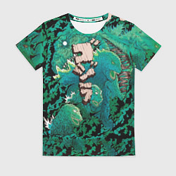 Женская футболка Forest Godzilla