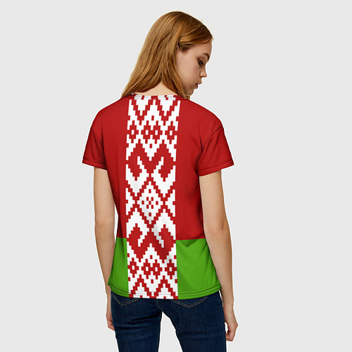 Женская футболка Беларусь флаг / 3D-принт – фото 4