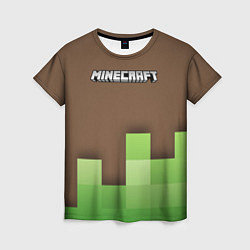 Футболка женская Minecraft - Логотип, цвет: 3D-принт