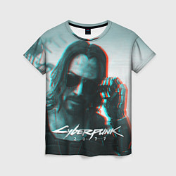 Женская футболка Cyberpunk 2077: Keanu Reeves