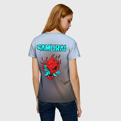 Женская футболка Киану Самурай / 3D-принт – фото 4