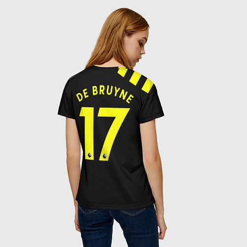 Женская футболка De Bruyne away 19-20 / 3D-принт – фото 4