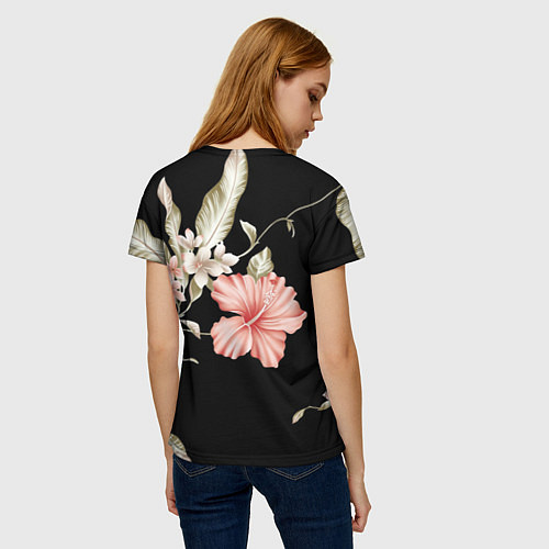 Женская футболка Красивые Цветочки / 3D-принт – фото 4