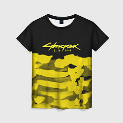 Женская футболка Cyberpunk 2077: Black & Yellow