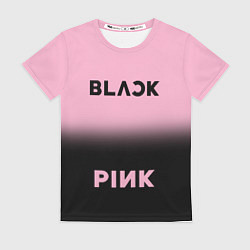 Женская футболка Blackpink - розово-черный