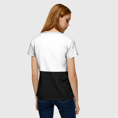 Женская футболка BILLIE EILISH: White & Black / 3D-принт – фото 4